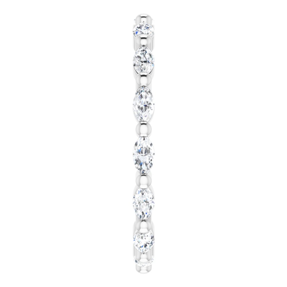 Platinum 5/8 CTW Natural Diamond Eternity Band