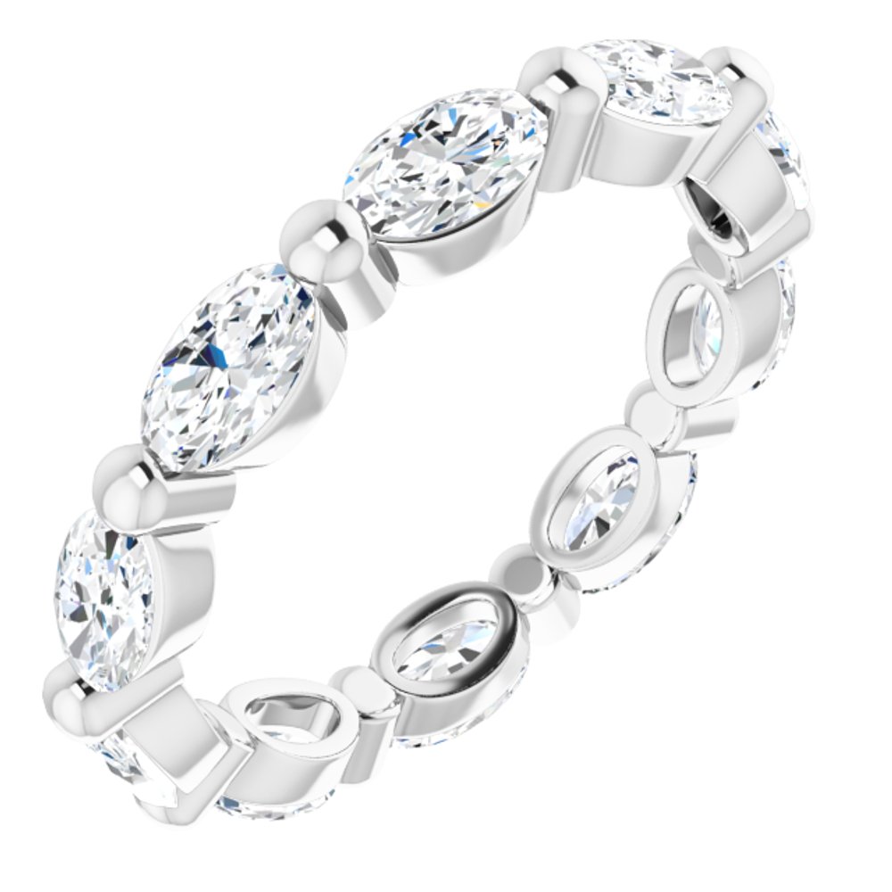 14K White Gold 2 1/2 CTW Natural Diamond Eternity Band