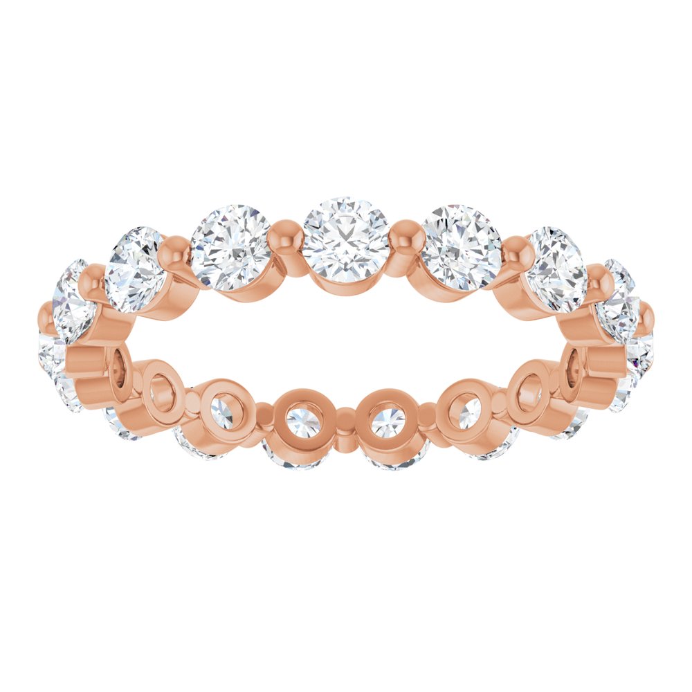 14K Rose 1 3/4 CTW Natural Diamond Eternity Band