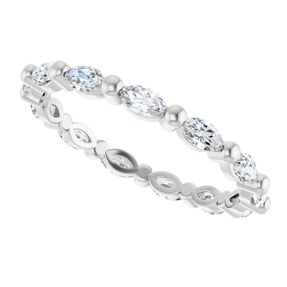 14K White Gold 3/4 CTW Lab-Grown Diamond Eternity Band