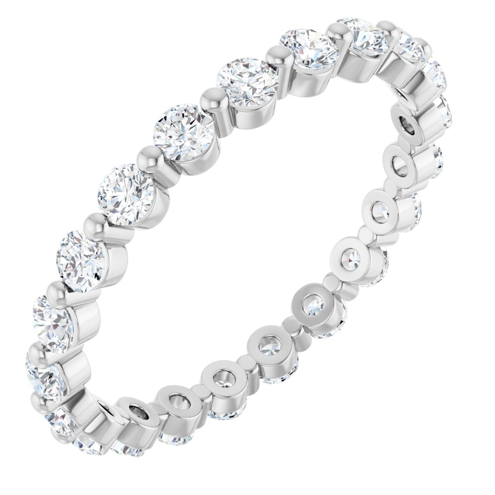 14K White Gold 3/4 CTW Lab-Grown Diamond Eternity Band