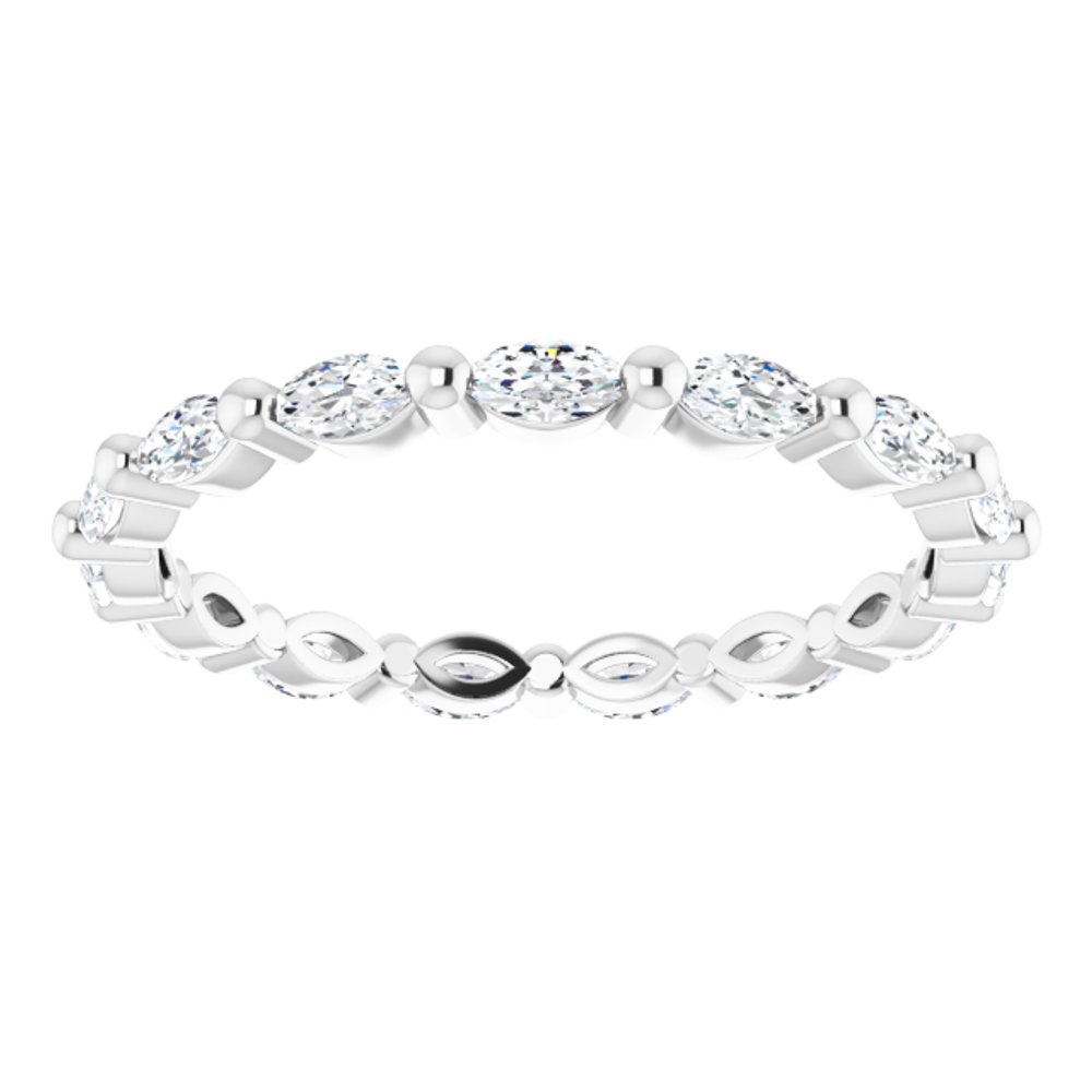 14K White 5/8 CTW Natural Diamond Eternity Band