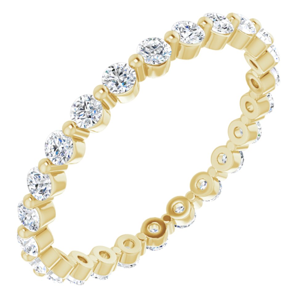 14K Yellow 5/8 CTW Natural Diamond Eternity Band