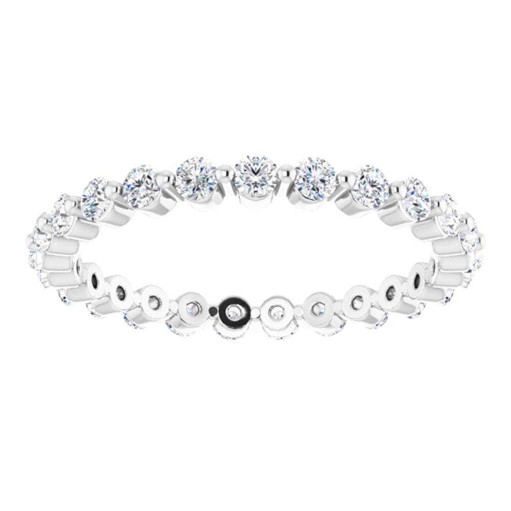 14K White 1/2 CTW Natural Diamond Eternity Band