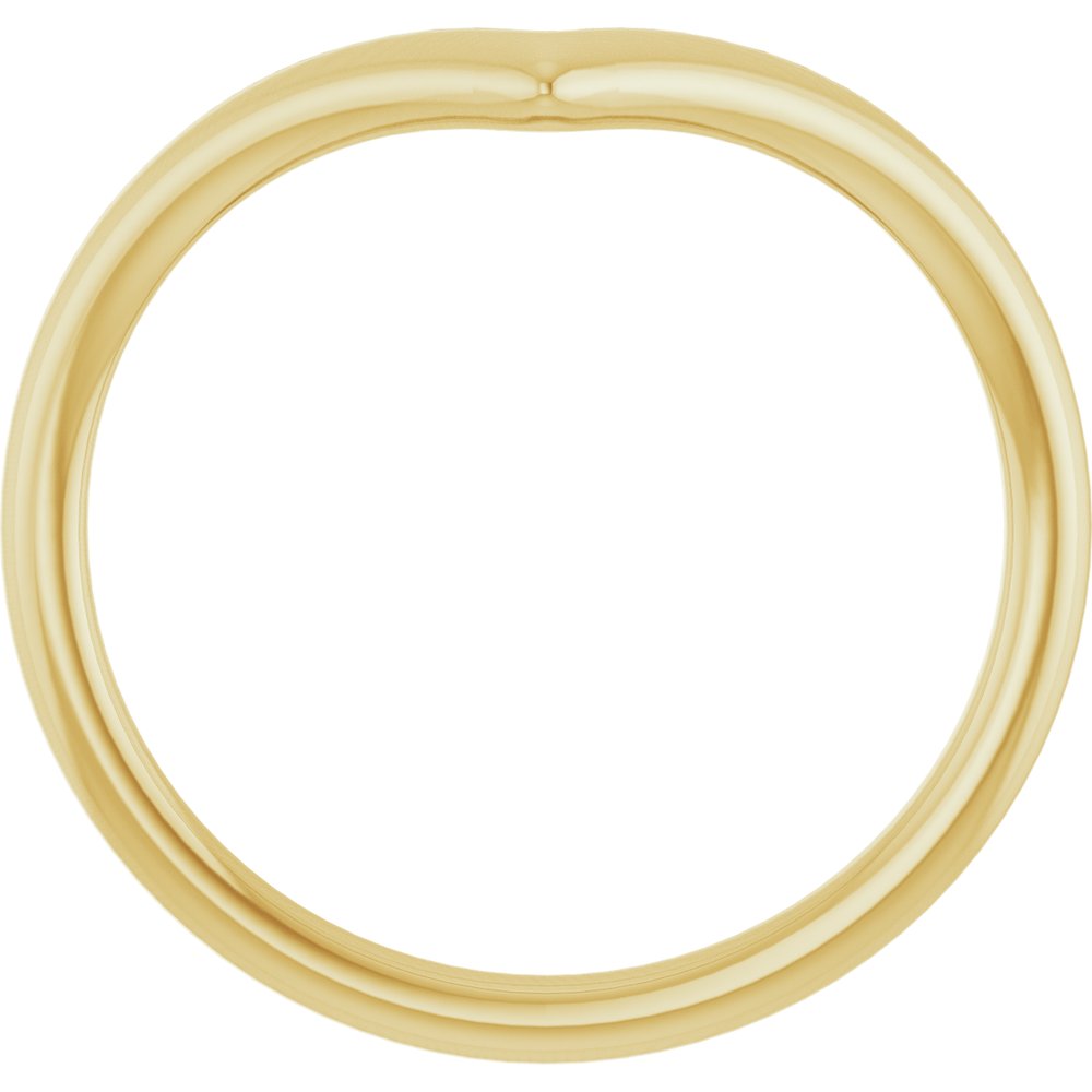 14K Yellow Contour Band