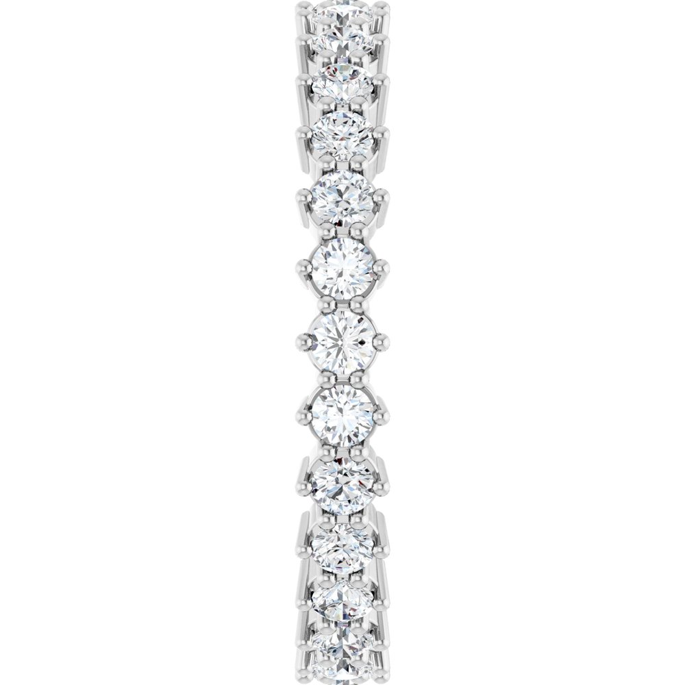 14K White Gold 7/8 CTW Natural Diamond Eternity Band Size 7