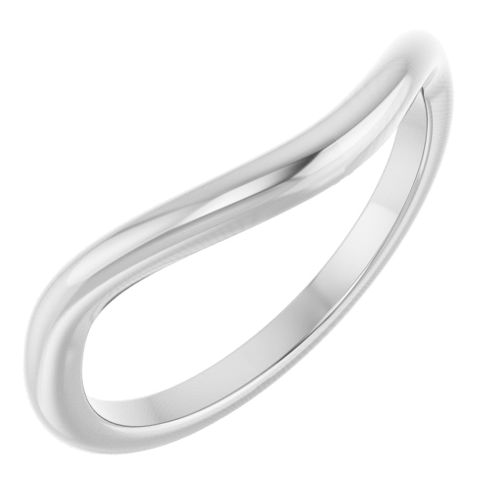 10K White 1.9 mm Contour Band