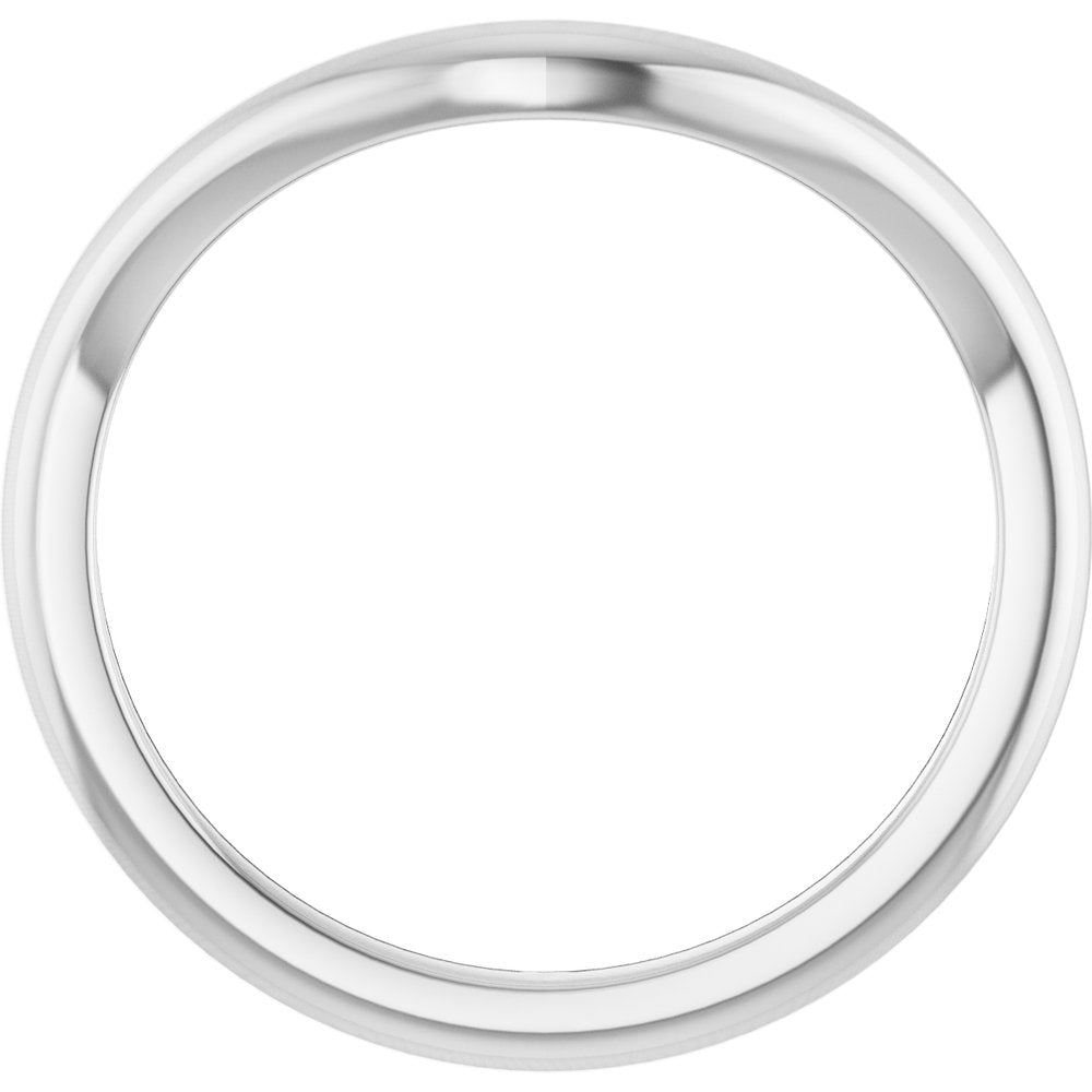 10K White 1.9 mm Contour Band