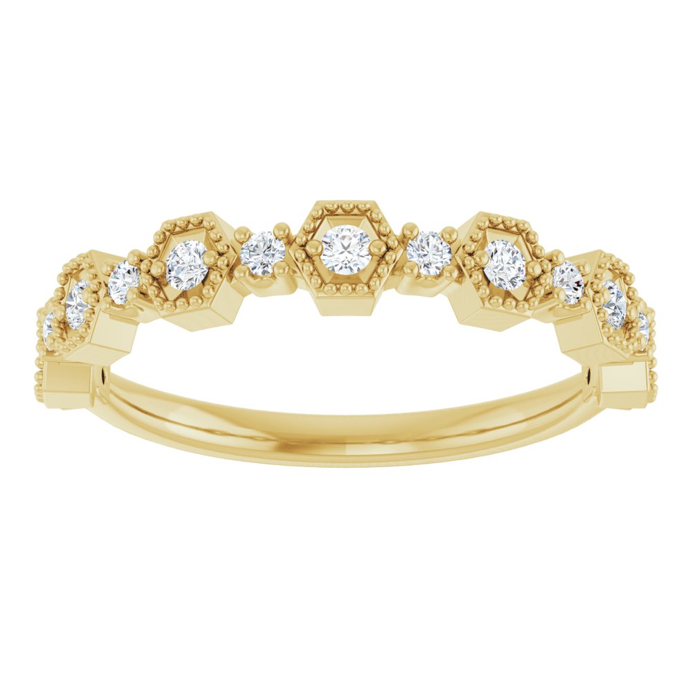 14K Yellow 1/4 CTW Natural Diamond Anniversary Band