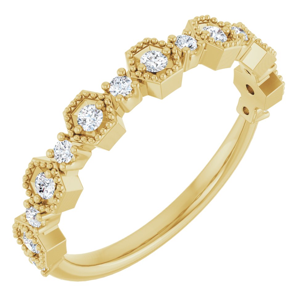 14K Yellow 1/4 CTW Natural Diamond Anniversary Band