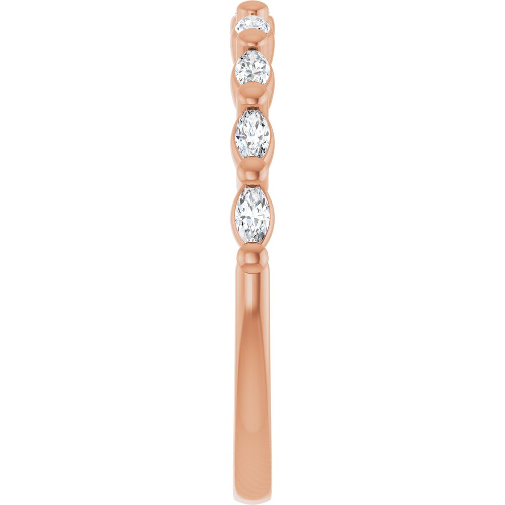 14K Rose 1/4 CTW Lab-Grown Diamond Anniversary Band