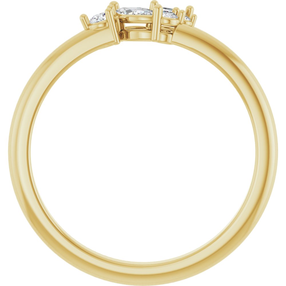 14K Yellow Gold 1/6 CTW Natural Diamond Stackable Ring
