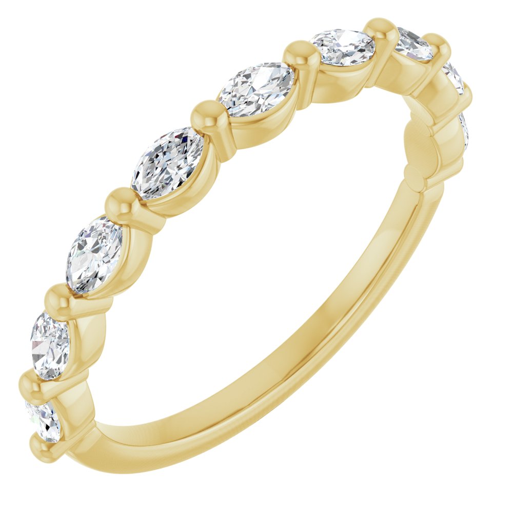 14K Yellow 1/2 CTW Natural Diamond Anniversary Band