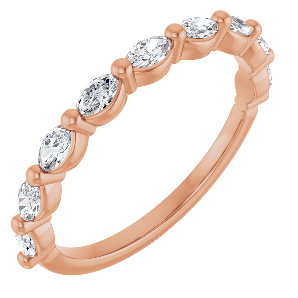 14K Rose Gold 1/2 CTW Natural Diamond Anniversary Band