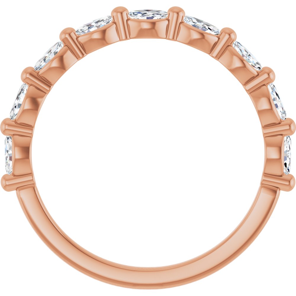 14K Rose Gold 1/2 CTW Natural Diamond Anniversary Band