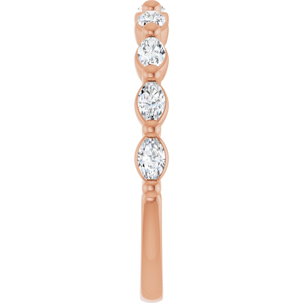14K Rose Gold 1/2 CTW Natural Diamond Anniversary Band