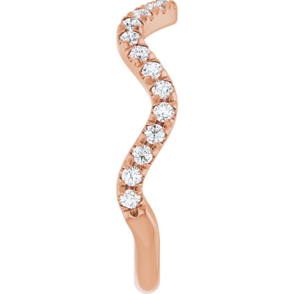 14K Rose 1/3 CTW Natural Diamond French-Set Anniversary Band