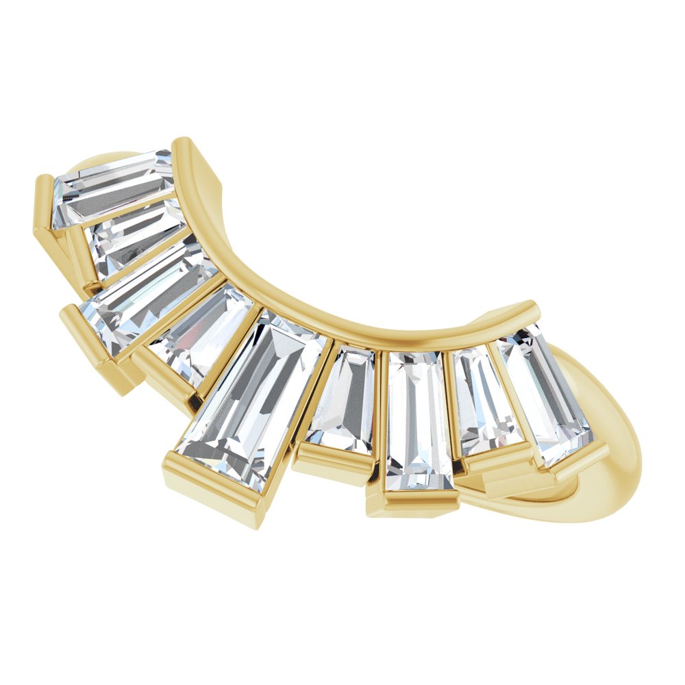 14K Yellow Gold 3/4 CTW Lab-Grown Diamond Contour Band