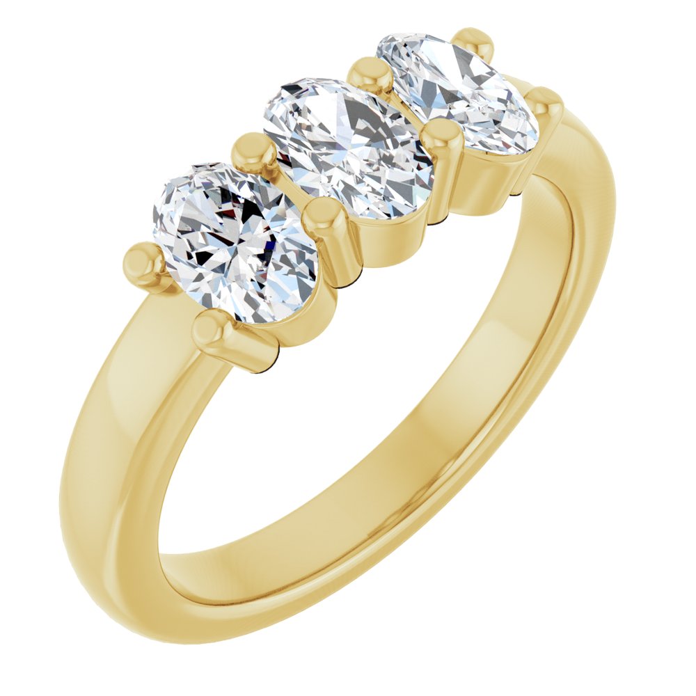 14K Yellow Gold 1 1/8 CTW Lab-Grown Diamond Anniversary Band
