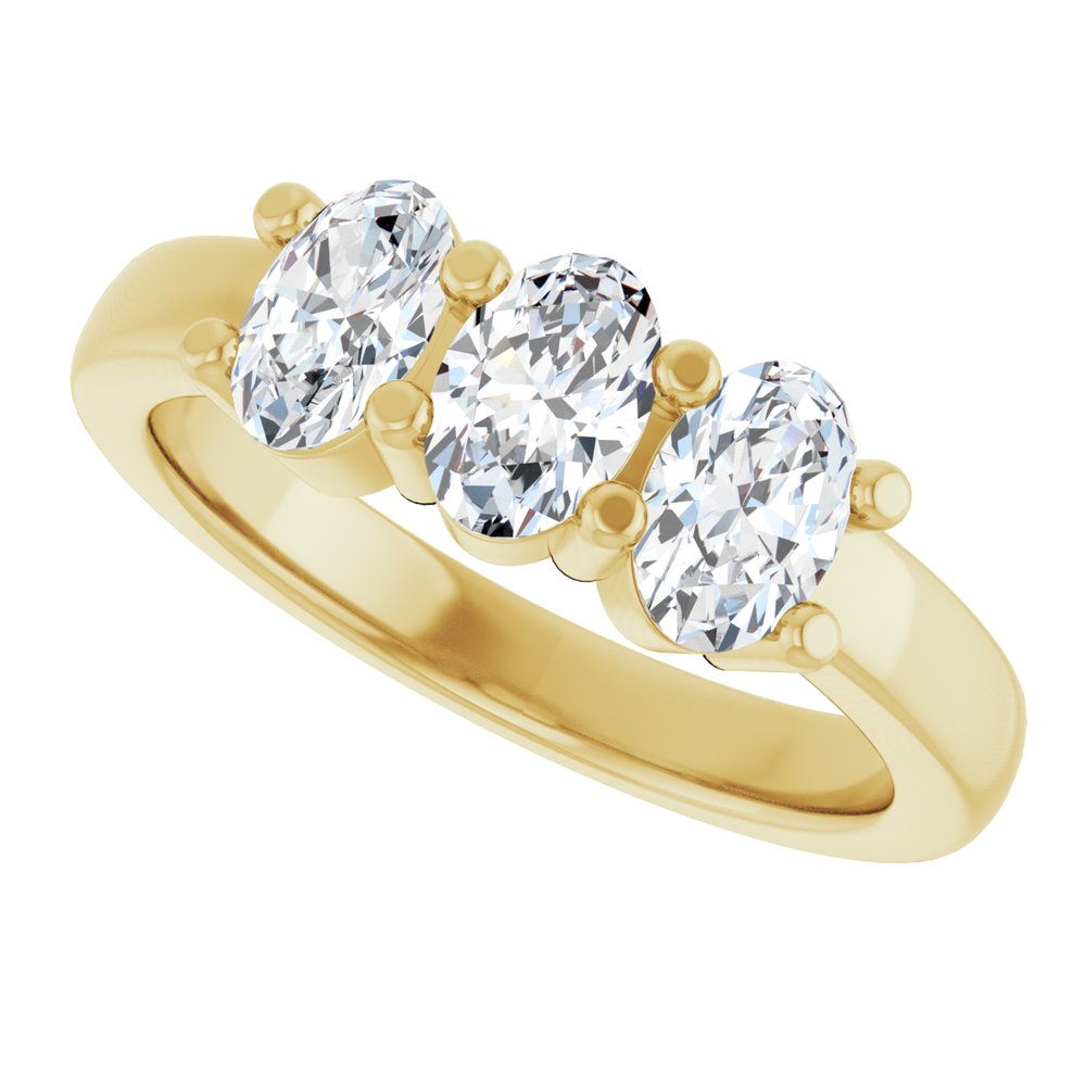 14K Yellow Gold 1 1/8 CTW Lab-Grown Diamond Anniversary Band