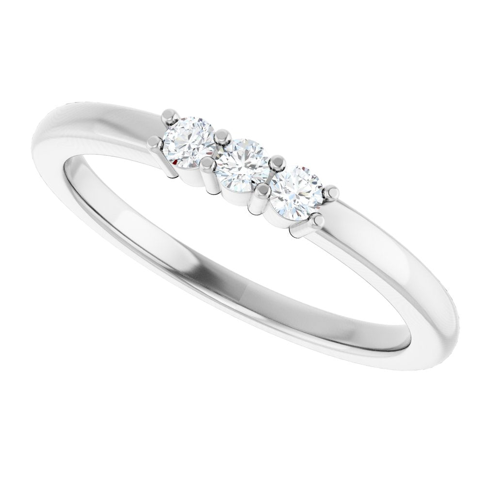 14K White Gold 1/6 CTW Lab-Grown Diamond Anniversary Band