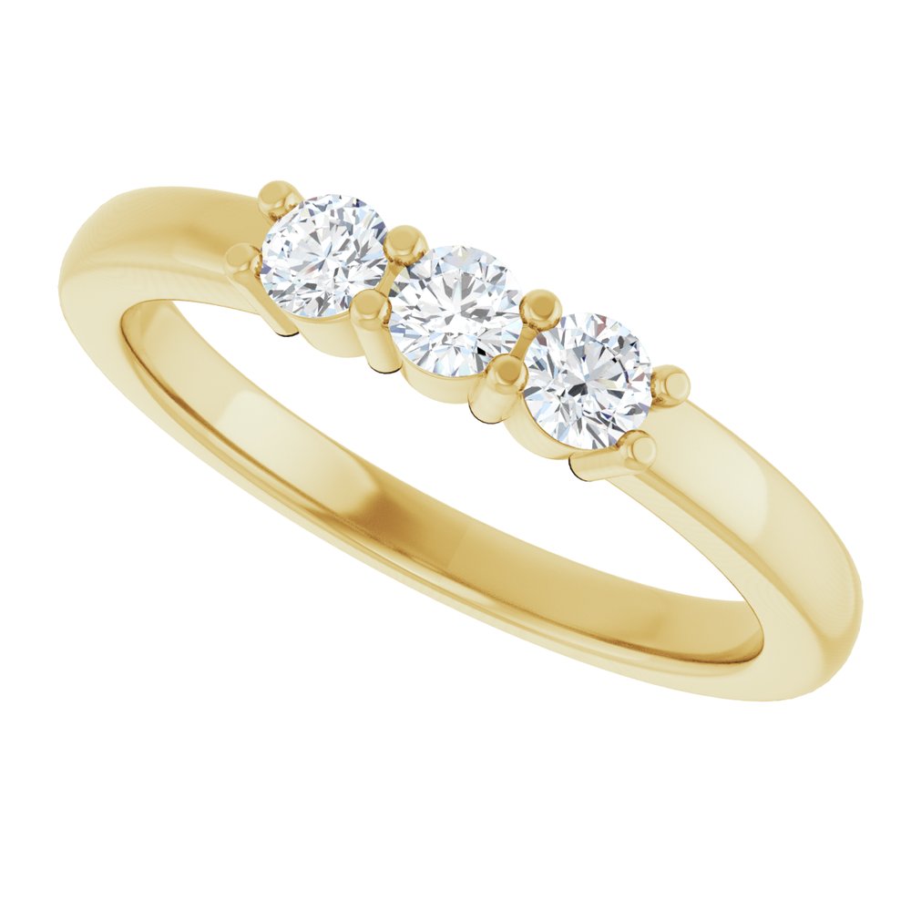 14K Yellow Gold 1/4 CTW Lab-Grown Diamond Anniversary Band