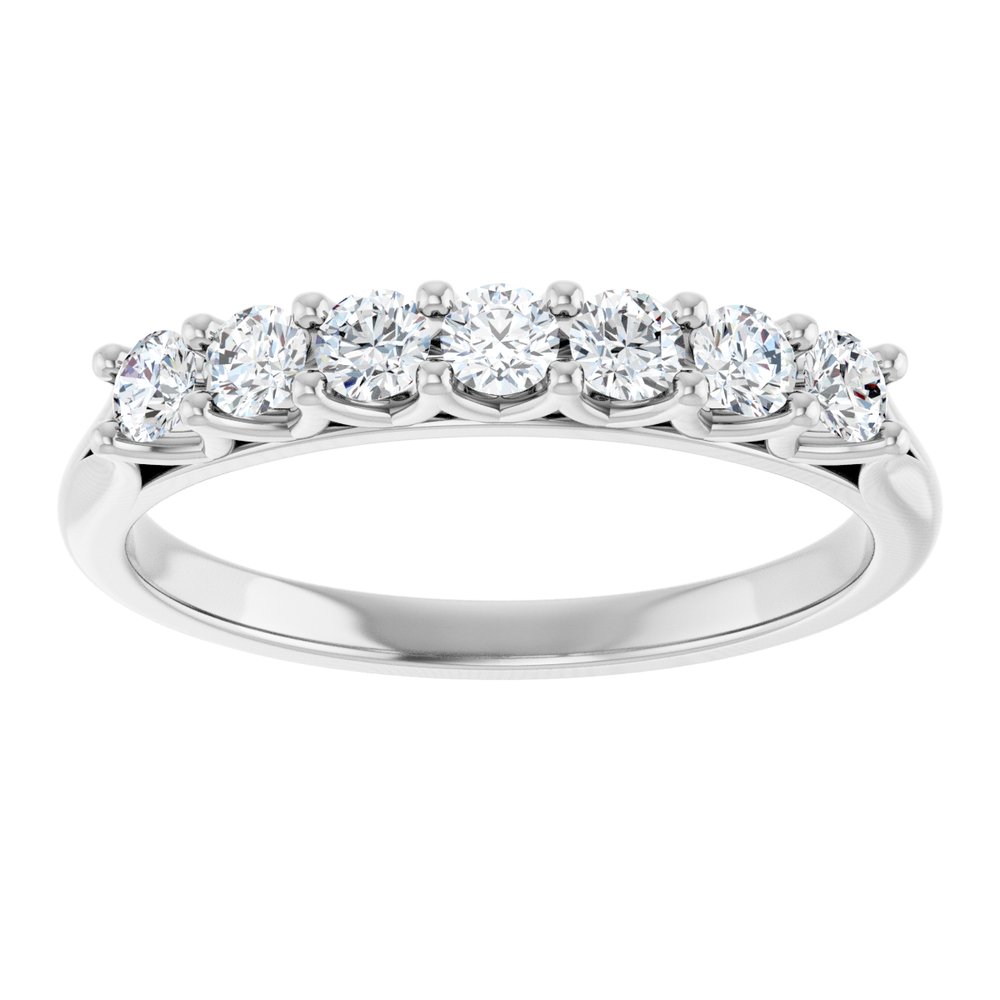 14K White 3/8 CTW Lab-Grown Diamond Anniversary Band