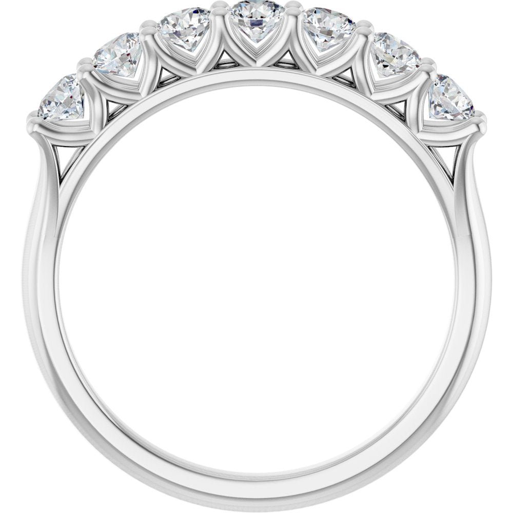 14K White Gold 5/8 CTW Natural Diamond Anniversary Band