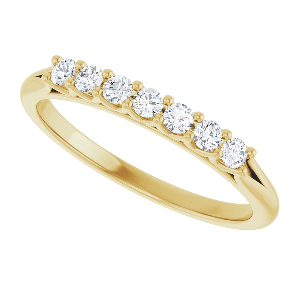 14K Yellow Gold 1/5 CTW Natural Diamond Anniversary Band