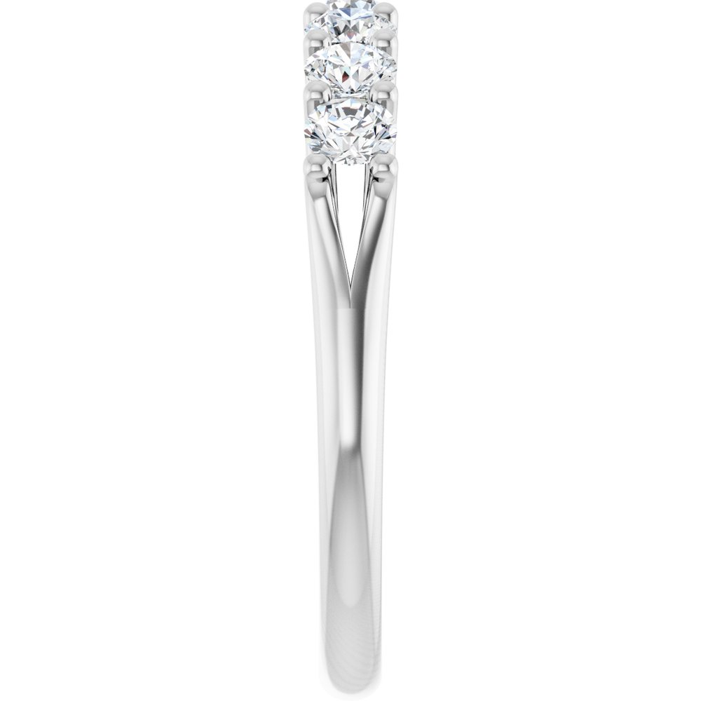 14K White Gold 5/8 CTW Natural Diamond Anniversary Band