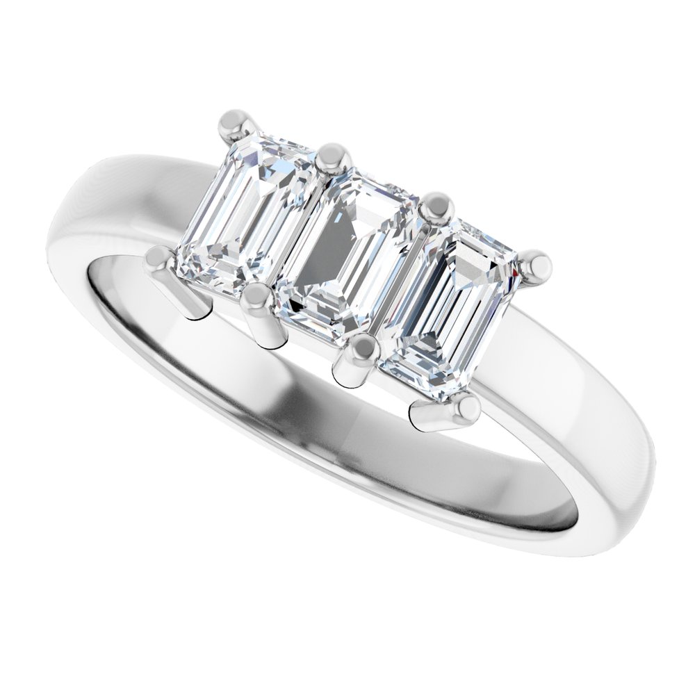 14K White Gold 1 CTW Lab-Grown Diamond Anniversary Band