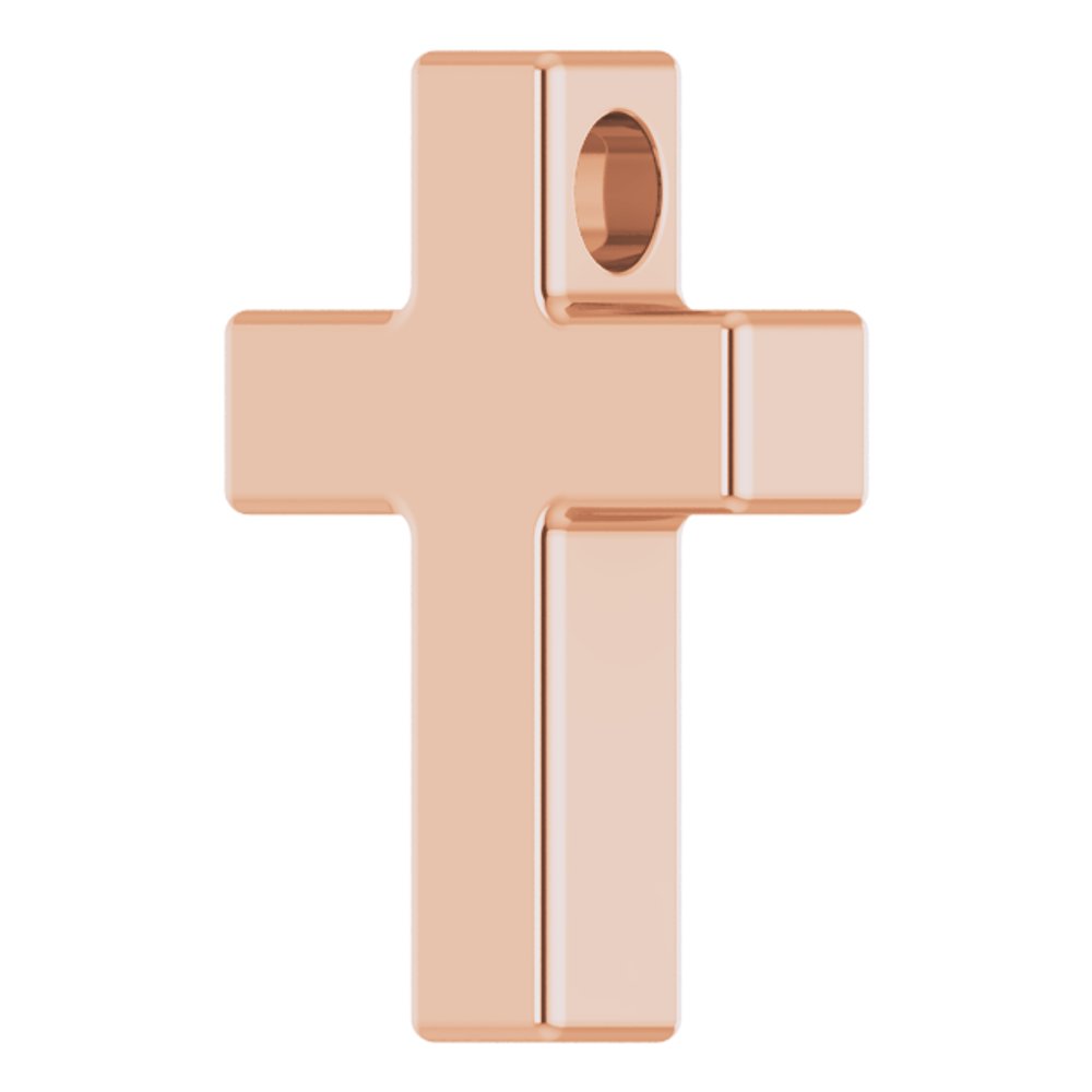 14K Rose Gold Petite Cross Slide Pendant