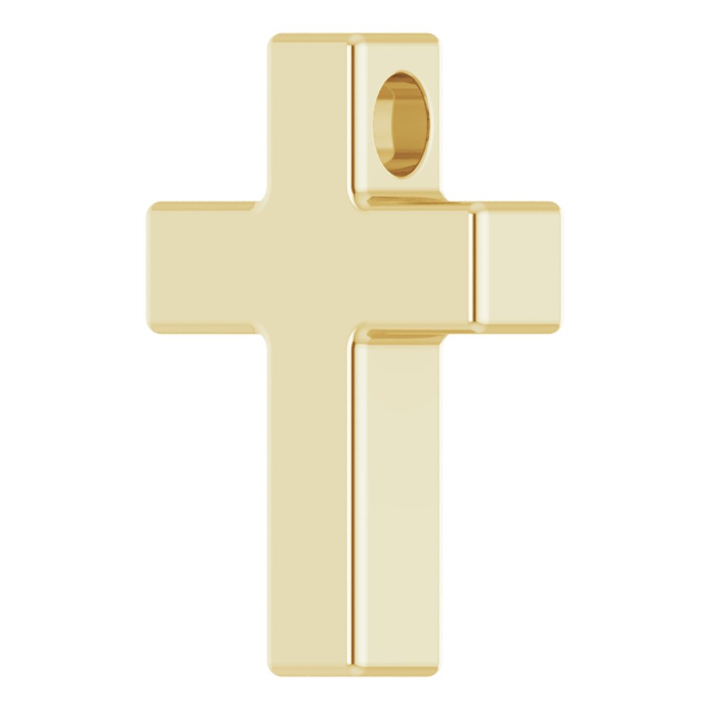 18K Yellow Gold-Plated Sterling Silver Petite Cross Slide Pendant