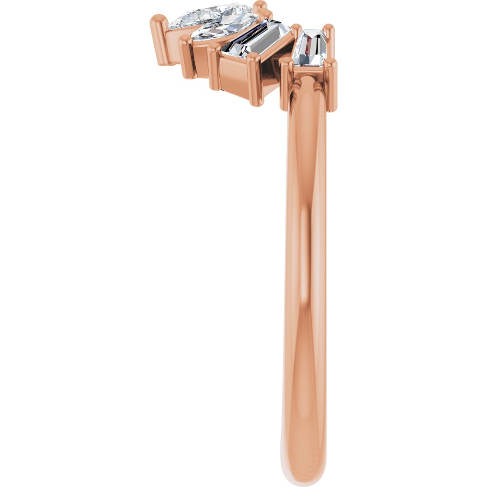 14K Rose Gold 1/2 CTW Natural Diamond Contour Band