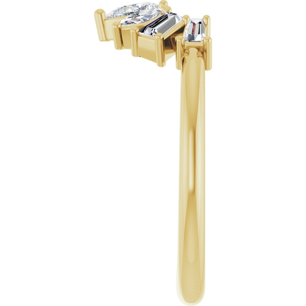 14K Yellow Gold 1/2 CTW Lab-Grown Diamond Contour Band
