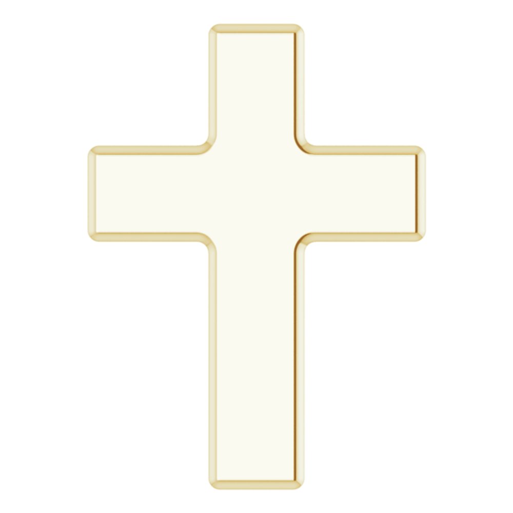 14K Yellow Gold Petite Cross Slide Pendant