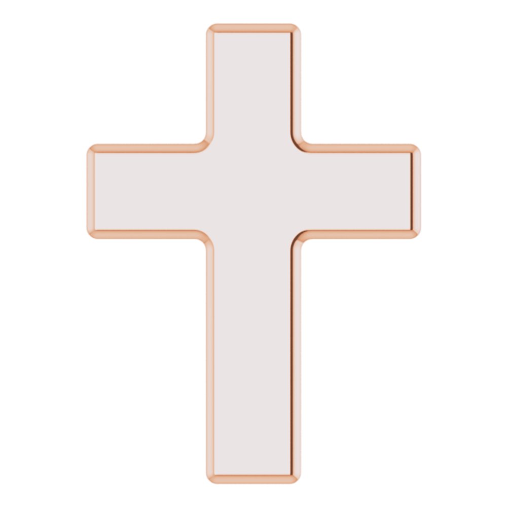 14K Rose Gold Petite Cross Slide Pendant