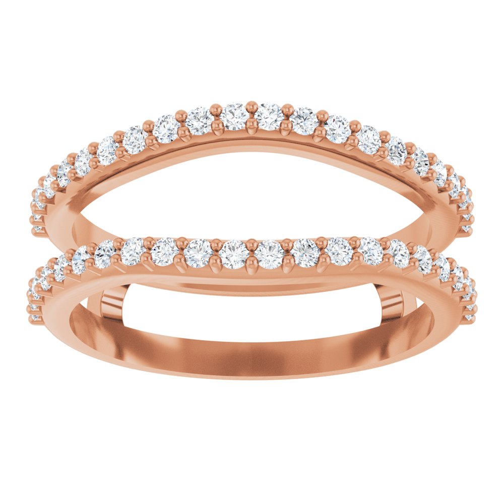 14K Rose Gold 1/4 CTW Natural Diamond Ring Guard