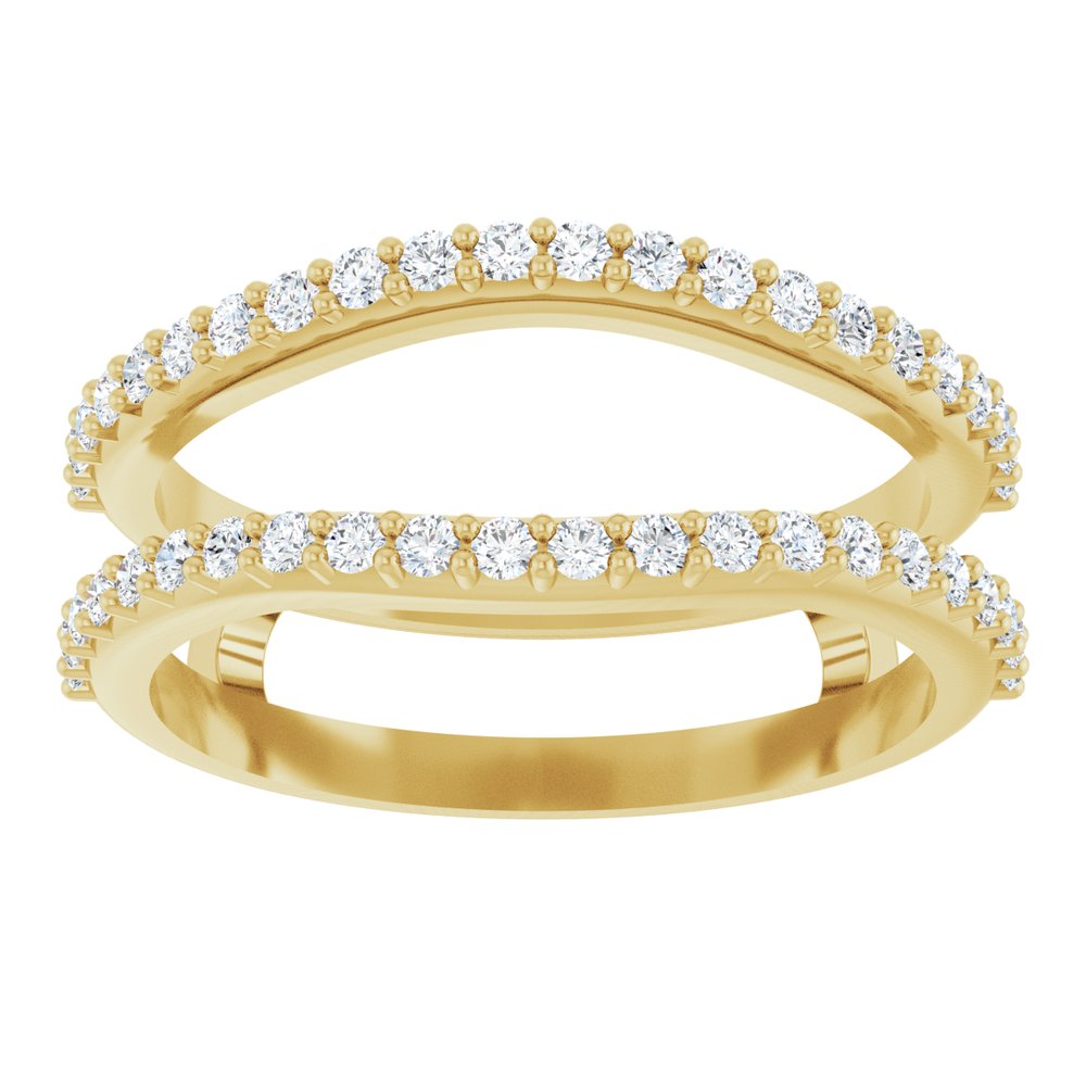 14K Yellow Gold 1/4 CTW Natural Diamond Ring Guard