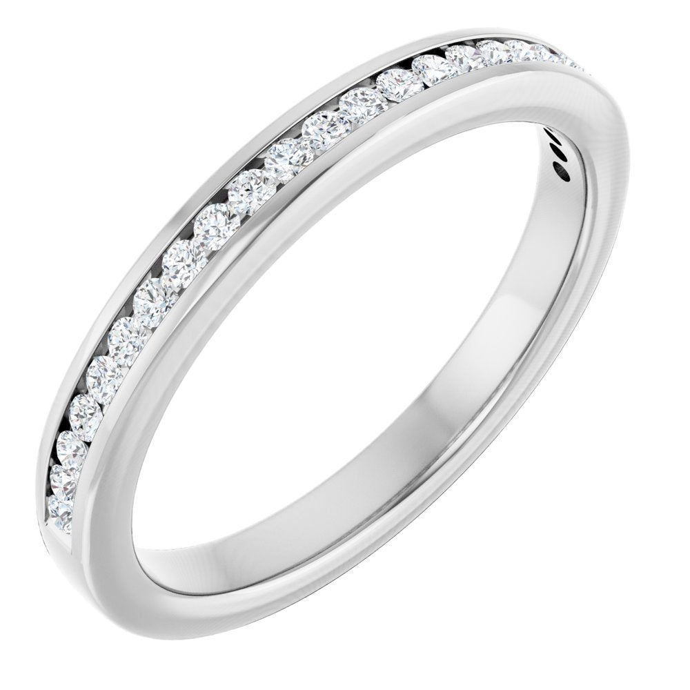 14K White Gold 1/5 CTW Natural Diamond Anniversary Band