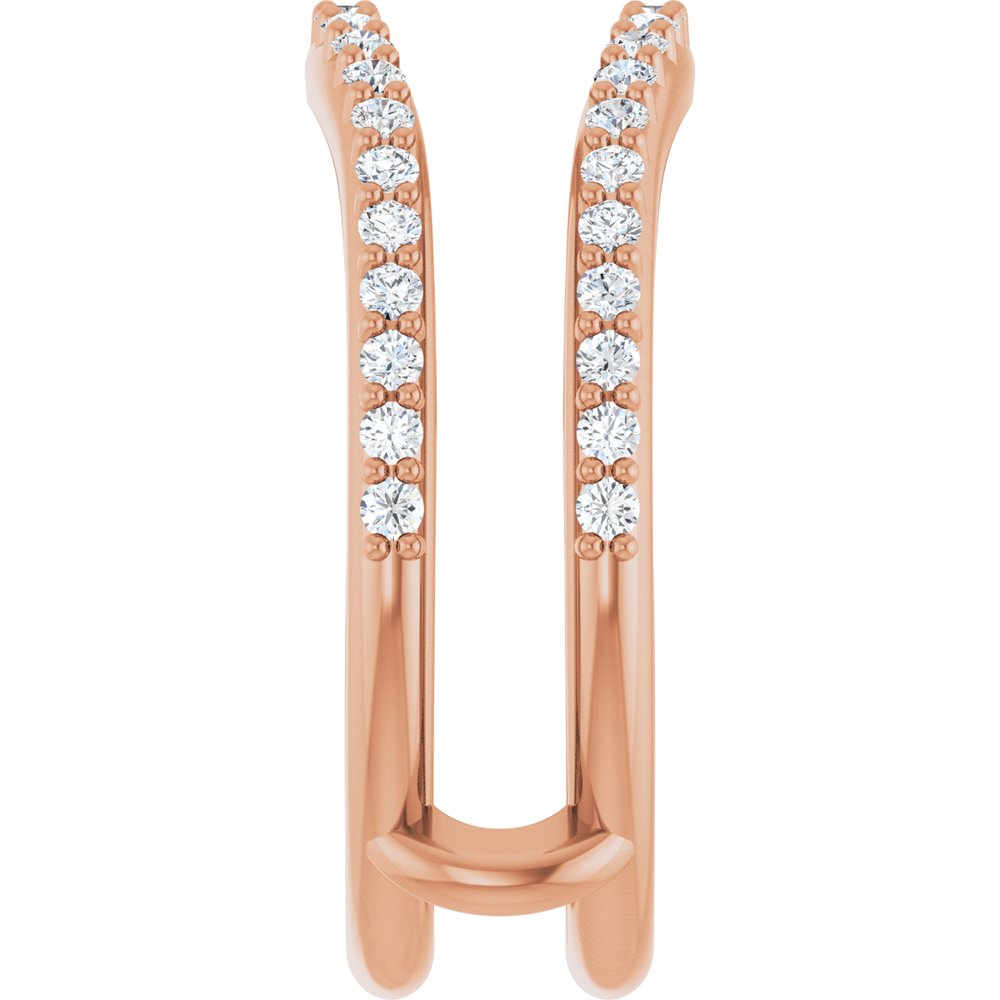 14K Rose Gold 1/4 CTW Natural Diamond Ring Guard