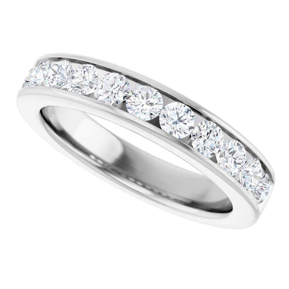 14K White Gold 3/4 CTW Lab-Grown Diamond Anniversary Band