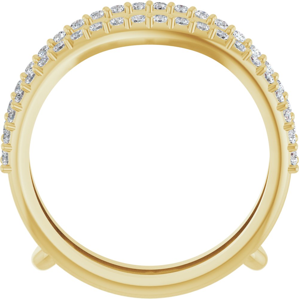 14K Yellow Gold 1/4 CTW Natural Diamond Ring Guard