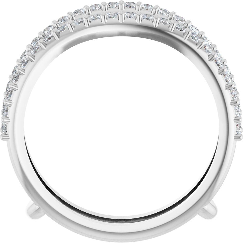 14K White Gold 1/3 CTW Lab-Grown Diamond Ring Guard