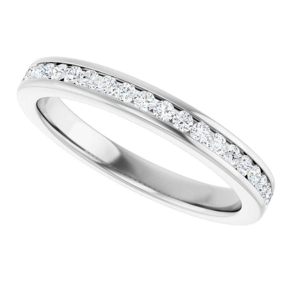 14K White 9/10 CTW Diamond Anniversary Band