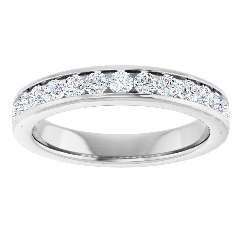 Platinum 5/8 CTW Lab-Grown Diamond Anniversary Band