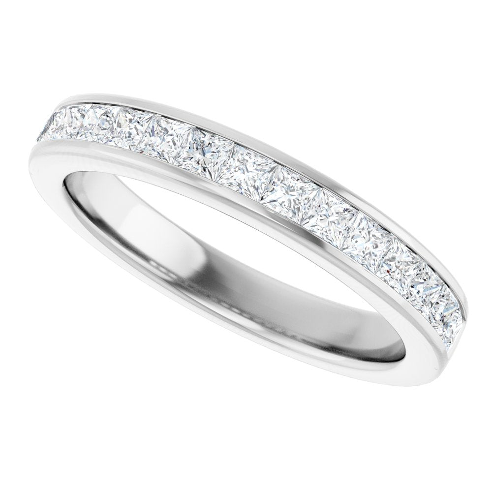 14K White Gold 3/4 CTW Natural Diamond Anniversary Band