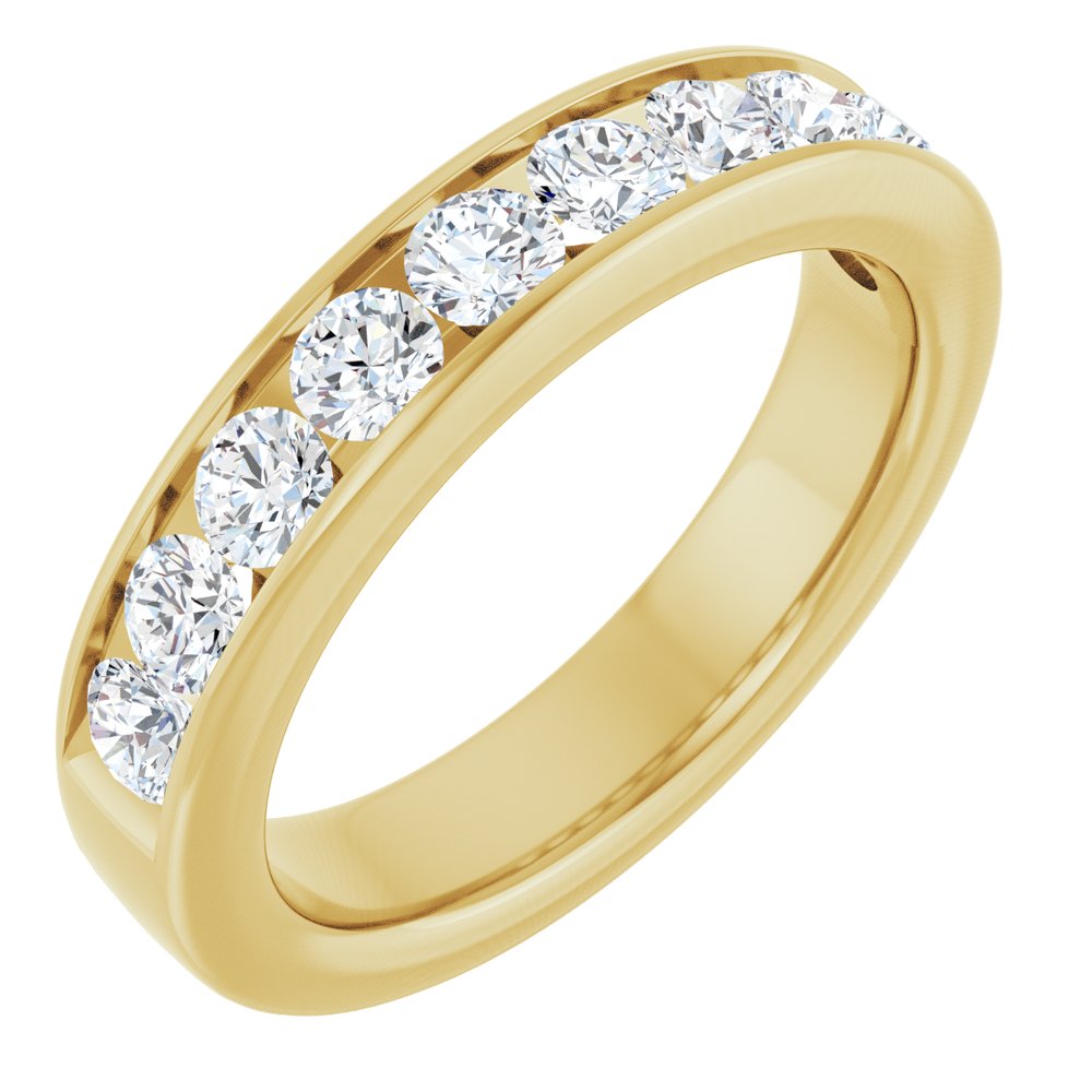 14K Yellow Gold 1 CTW Lab-Grown Diamond Anniversary Band