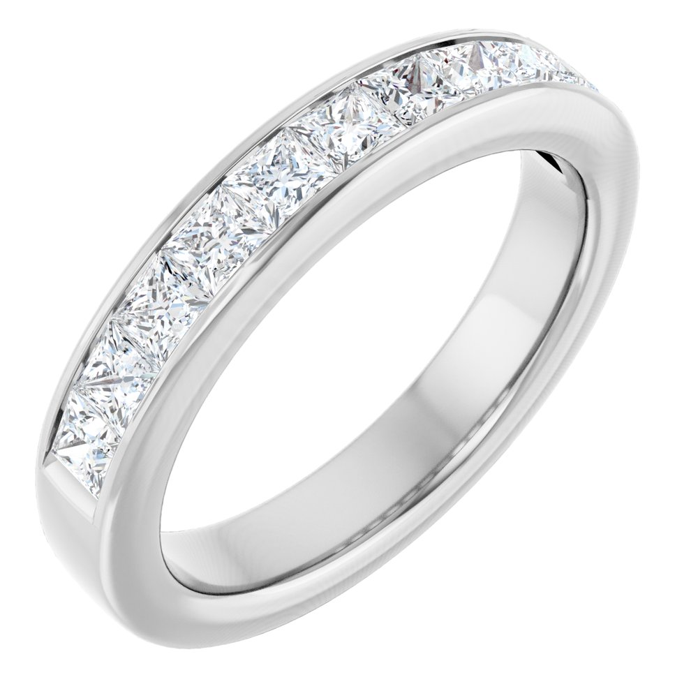 14K White Gold 1 CTW Lab-Grown Diamond Anniversary Band