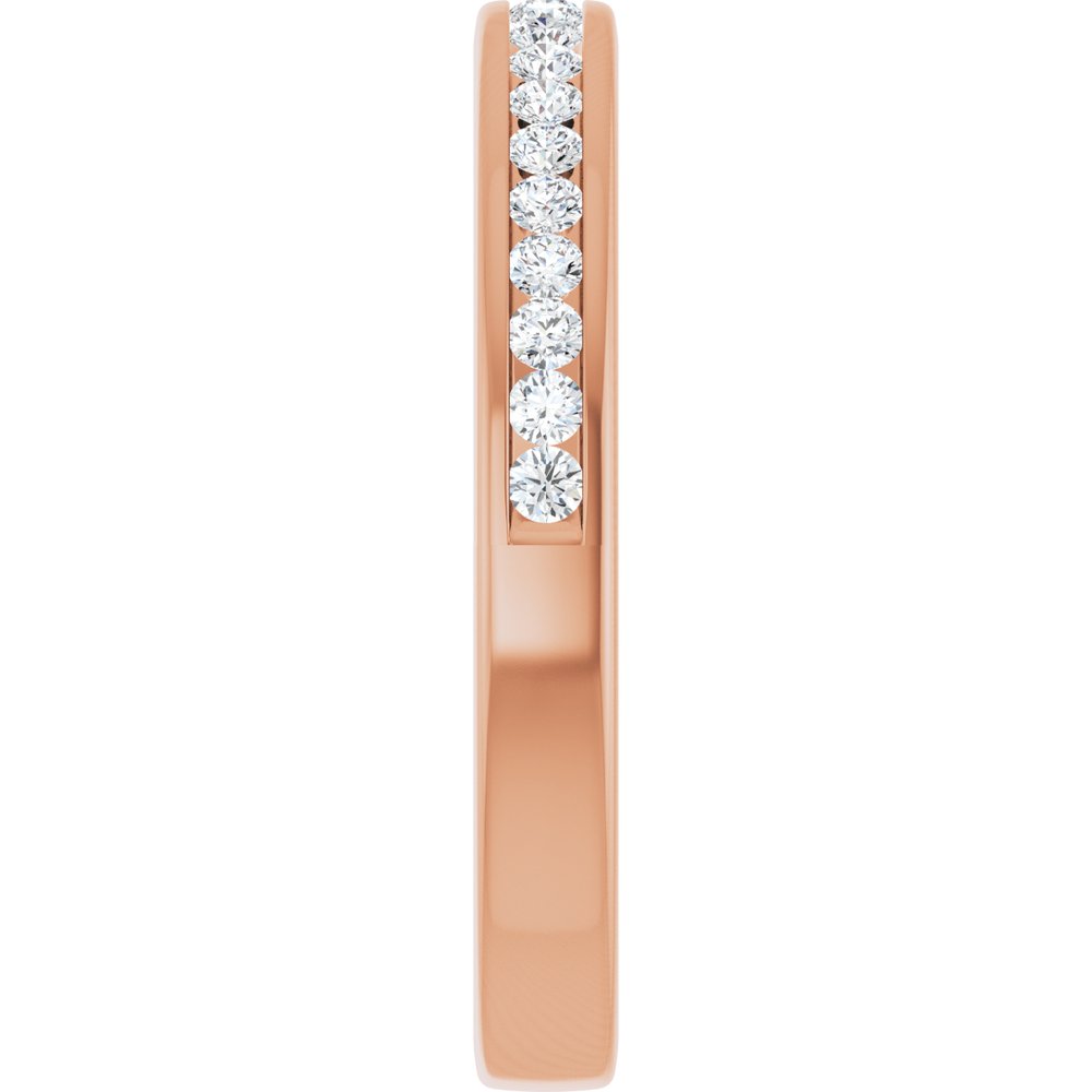 14K Rose Gold 3/8 CTW Natural Diamond Anniversary Band